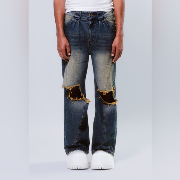 Other - NEAUX DUOBT Stylish Blue Distressed Jeans for Men